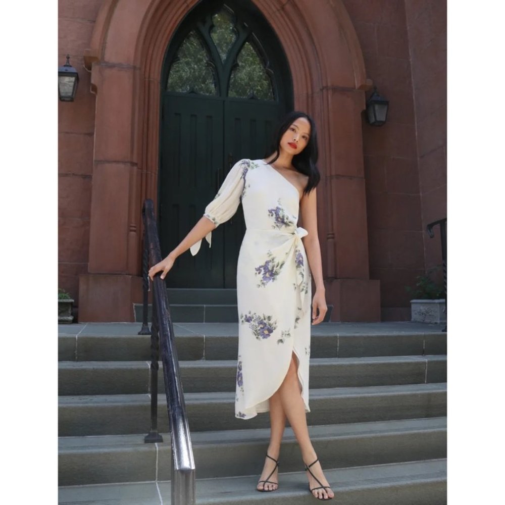 Reformation - Rainey White Floral Liberty Dress